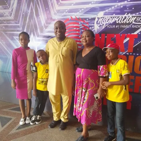 EEA with students and parents at Inspiration 92.3 FM